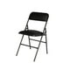 thumbnail image 1 of Silla plegable negro con ecocuero 38x40x80 cm, 1 of 3
