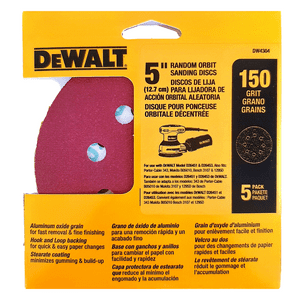 Set 5 Discos Lija Dewalt Dw4304 Grano 150