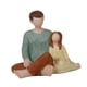 thumbnail image 2 of Figura De Resina Coleccionable, Estatua Navideña Para Sala De Estar, Chimenea, Interior, Padre E Hija, 2 of 5