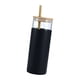 thumbnail image 1 of Tapa De Bambú Taza De Vidrio Tapa De Bambú De Borosilicato Alto Para Té Para Llevar Negro, 1 of 3