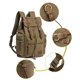 thumbnail image 4 of Mochila HuaChen Vintage Canvas con detalles en piel M32 Brown, 4 of 6