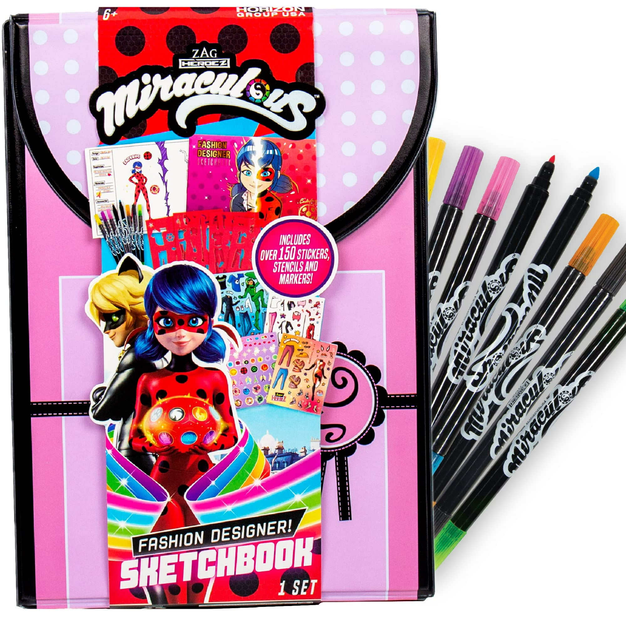 Cuaderno De Bocetos Miraculous Fashion Designer Superhero Kids 6+
