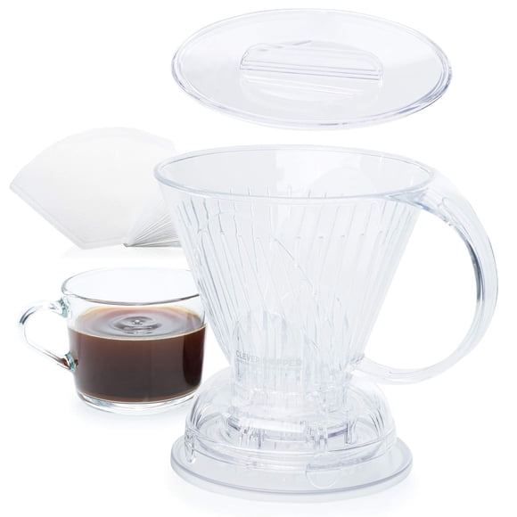 Gotero de café Clever Barista's Choice de 530 ml con 100 filtros