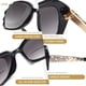 thumbnail image 4 of Gafas de sol bifocales JM para mujer, a la moda, cuadradas, negras y azules +2.5, 4 of 7