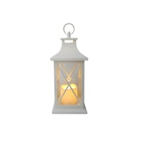 Vgo - Fanal Pl C/ Vela Led 14X14X31 Cm. Blanco