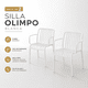 thumbnail image 3 of Pack 2 Sillas Olimpo Blancas Para Balcón Patio O Jardín, 3 of 7