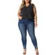 thumbnail image 2 of Agnes Orinda Blusas Clásicas Sin Mangas con Lunares y Cuello en V Anudado para Mujer de Talla Grande 1X Negro, 2 of 6