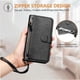 thumbnail image 3 of Funda Billetera Cremallera para TCL 30 SE con Porta Tarjetas, Soporte y Correa Negro, 3 of 5