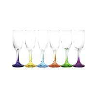 Cristar - Display 6 Copas Champagne 176Cc Flute Versalles Pie Color