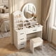thumbnail image 5 of Tocador Melamina Con Taburete Luz 80*40*137cm Estilo Europeo Blanco, 5 of 8