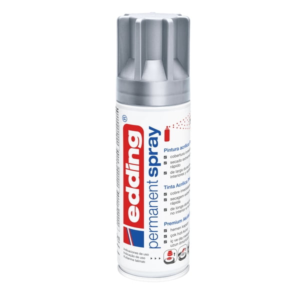Spray Acrílico Permanente E-5200 Premium Plateado Mate