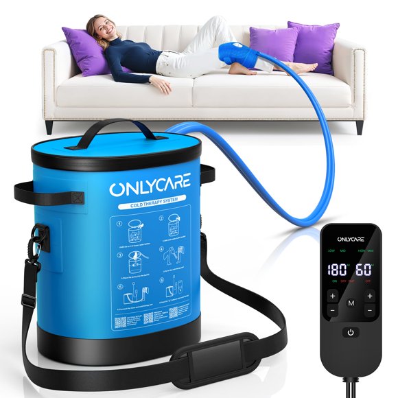 Máquina de Terapia Fría ONLYCARE para Rodilla – Azul
