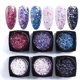 thumbnail image 1 of Set purpurina uñas 6 colores escamas gruesas arcoíris lentejuelas polvo reflectante alto brillo, 1 of 8