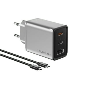 Ecoflow Cargador Gan Rapid De 65W Con Cable De 100W