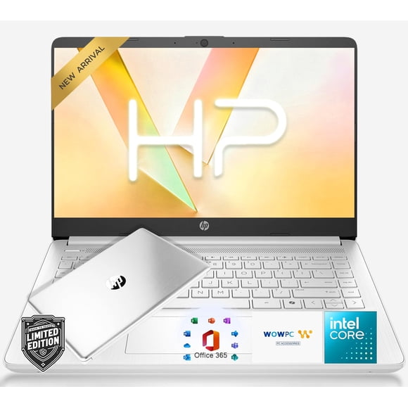 Ordenador portátil HP Natural Silver ligero de 4 GB DDR5 RAM 128 GB SSD