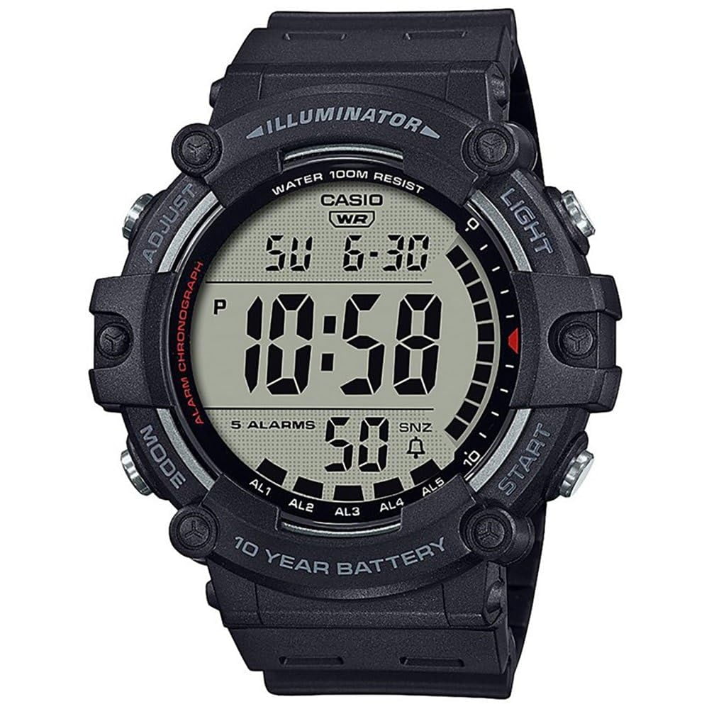 Reloj Casio Digital Sport Ae1500wh-1av Para Hombre, 100 M, Resistente Al Agua