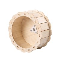 Magideal - Rueda De Madera Para Correr Para Hámster, Rueda De Ejercicio Para Jaula, Juguetes Silenciosos Para Hámster, Cinta De Correr Para Rata, Conejillo De In 21Cm
