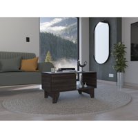 Tuhome - Mesa De Centro Portanova 1 Cajón Café Oscuro