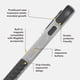thumbnail image 4 of Funda BodyGuardz Ace Pro MagSafe Transparente para iPhone 14, 4 of 7