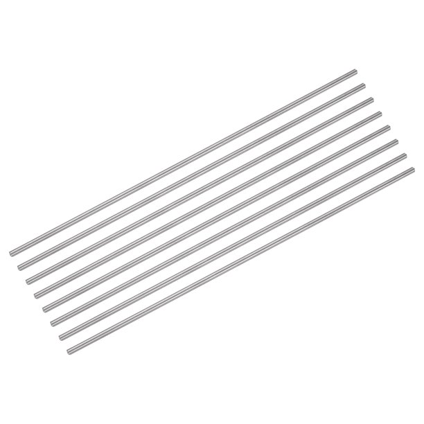 Uxcell 8 Piezas Barra Redonda de Titanio, 0.08" Diámetro (2mm) 8" Longitud GR5 Metal Sólido TC4 Barra Redonda de Titanio para Modelo de Aviones Coches Barcos Manualidades DIY