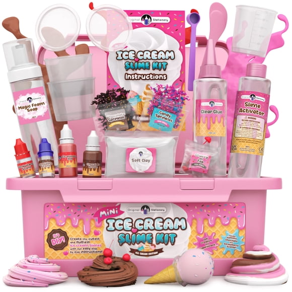 Kit de slime original de papelería, helado, DIY, aromatizado