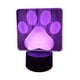 thumbnail image 4 of Lampara Ilusion 3d Huella Perro De 7 Colores Base Touch, 4 of 7