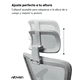 thumbnail image 4 of Silla De Escritorio Zenith Ergonómica Ajustable Blanca Woven, 4 of 7
