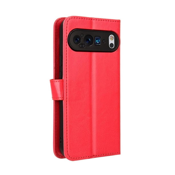 Funda tipo libro para Google Pixel 9, cartera todo‑en‑uno, funda multifuncional con tarjetero y correa de muñeca desmontable
