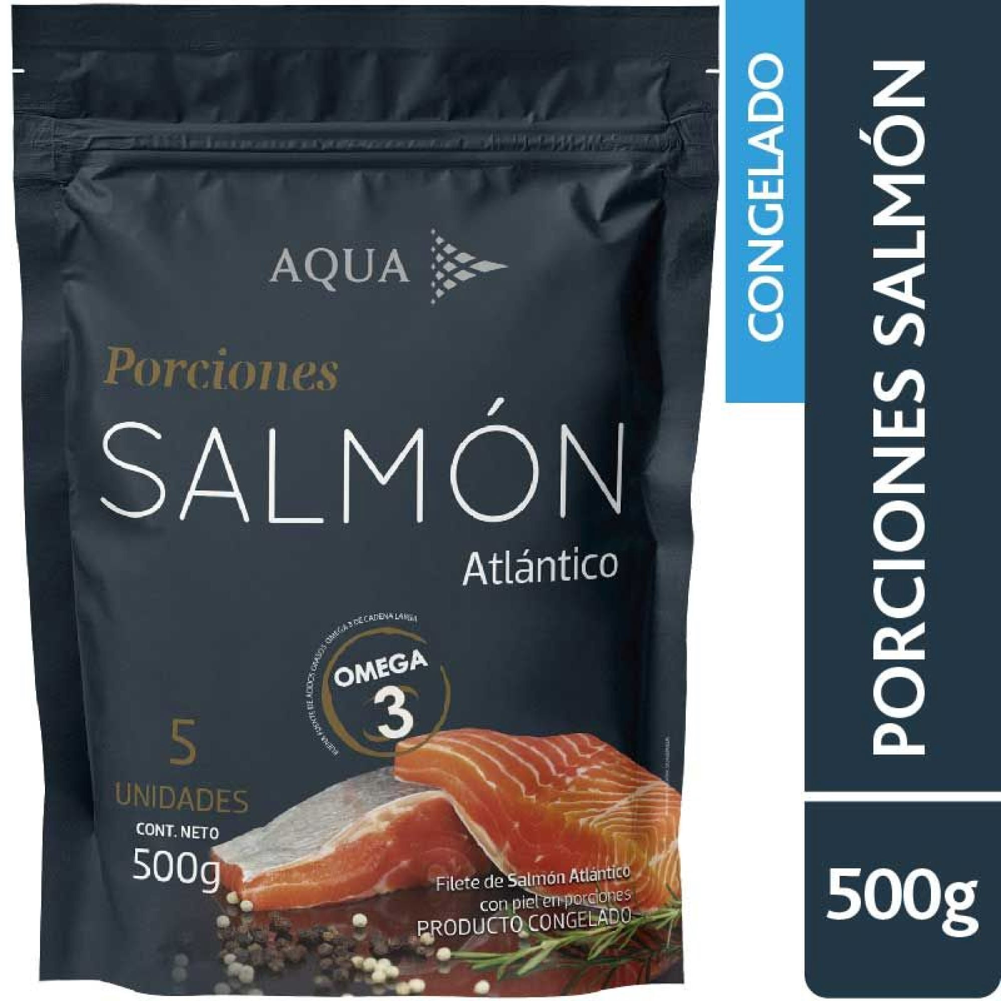 Salmón Atlántico En Trozos 500 gr Aqua