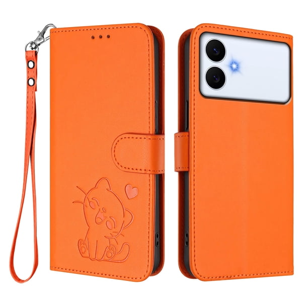Funda Billetera Magnética para Samsung Galaxy S26 Edge, Naranja