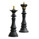 thumbnail image 2 of 2 Uds Escultura De Ajedrez Internacional Adorno Estatuilla Accesorios Negro Rey Reina, 2 of 5