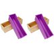 thumbnail image 1 of Molde de jabón Ogrmar 2 piezas rectangular de silicona morado, 1 of 5