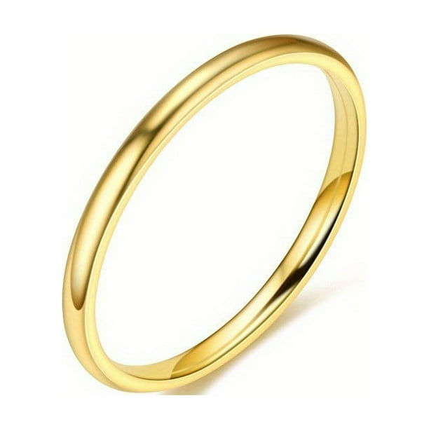 1pc Stylish and Durable 2mm Stainless Steel Ring - Perfect Gift for Fashion Lovers