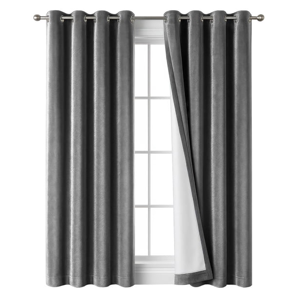 CORTINA BLACKOUT 100% 140x230CM TEXTURA TERCIOPELO gris