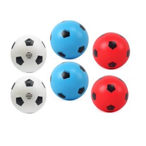Vipnetwork - Set 6 Pelotas Inflable Diseño Futbol - Blanco Azul Rojo