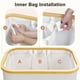 thumbnail image 2 of Cesta de ropa Bathola 145 L con tapa y 3 secciones, color beige, 2 of 6