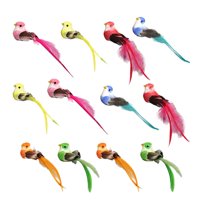 Magideal - De Loros Artificiales Adornos Colgantes Espuma Pájaro Arte Artesanía Adorno Plumas Falsas Estatua De Pájaros Para Patio Valla , Con Abrazadera