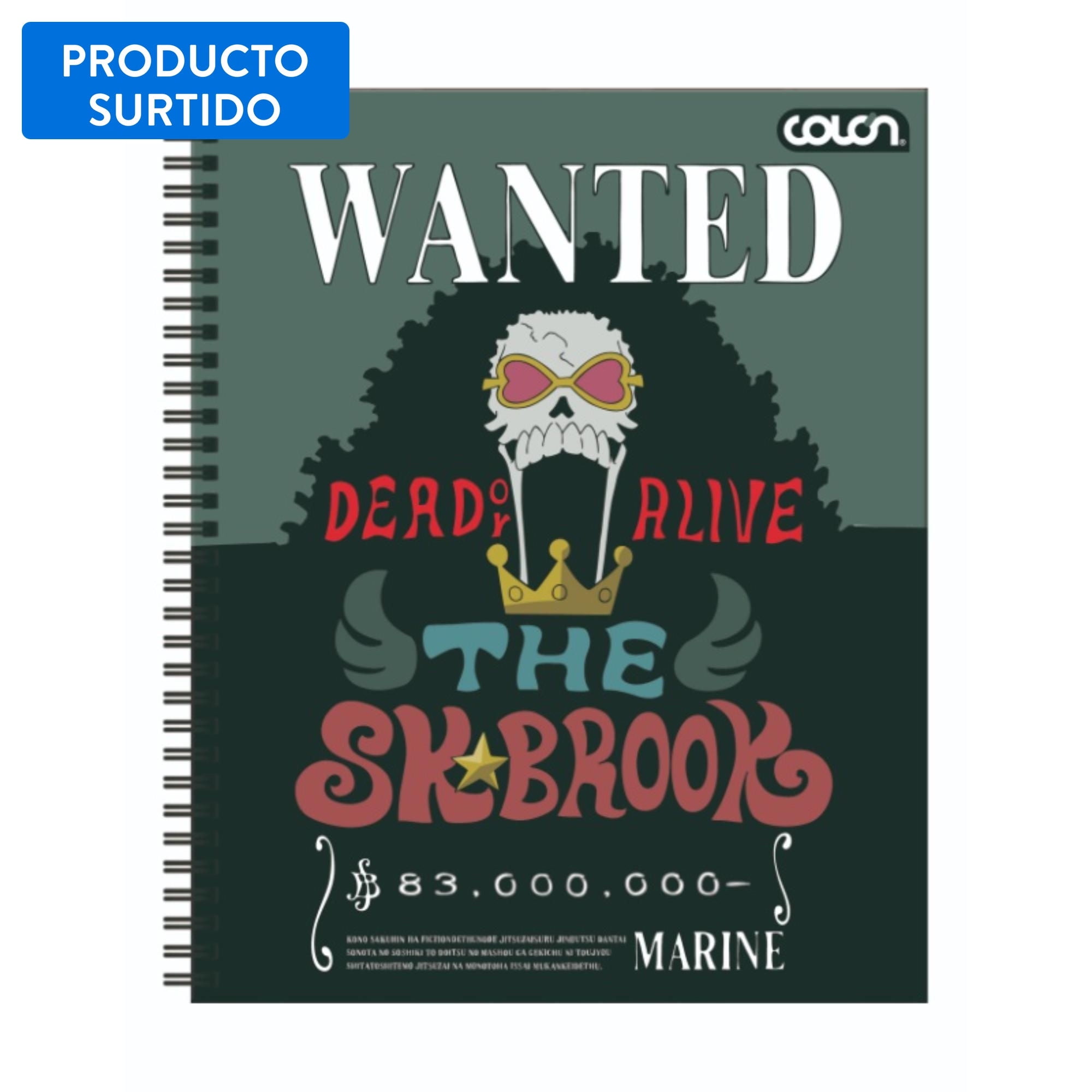 Cuaderno Universitario One Piece 100 Hojas/ Producto Surtido Colón