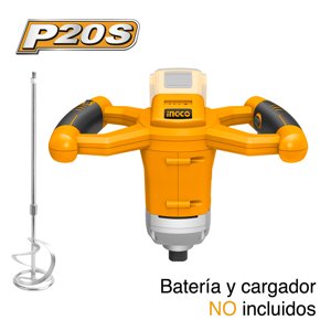 Ingco - Mezclador Industrial Inalambrico 20V