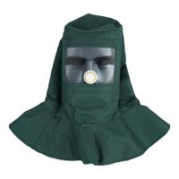 Magideal - Capucha De Chorro De Arena Equipo De Protección Casquillo Del Chal Máscara De Casco De Protección Facial Capa Transpirable Para El Embalaje De Cemento Lente De Plástico