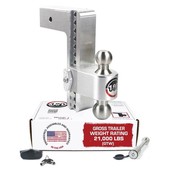Enganche de remolque Weigh Safe con caída ajustable de 10" para receptor de 3"