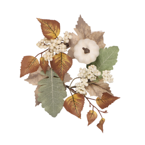 Magideal - Corona De Otoño De Hojas De Arce, Adorno Colgante En La Pared, Anillo De Vela, Corona De Acción De Gracias Para Decoración De Porche, Fiesta, Chimenea