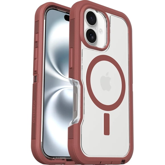 Funda OtterBox iPhone 16 Plus Defender XT Transparente/Rojo