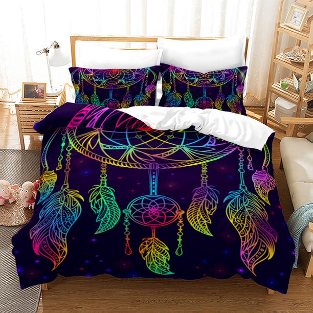 Dreamcatcher Bedding Set Single Twin Full Queen King Feather Size Bed Set Aldult Kid Bedroom Duvetcover Sets 3Bed Sheets