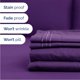 thumbnail image 5 of Juego de sábanas CGK Unlimited Queen Size, color morado, Oeko-Tex, 4 piezas, 5 of 8