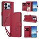 thumbnail image 2 of Funda Cartera Trébol para Xiaomi Redmi Note 14 4G con Ranuras Tarjetas y Carga Inalámbrica Rojo, 2 of 6