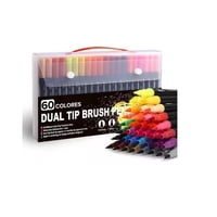 Masterprox - Marcadores Doble Punta Tipo Pincel 60 Colores