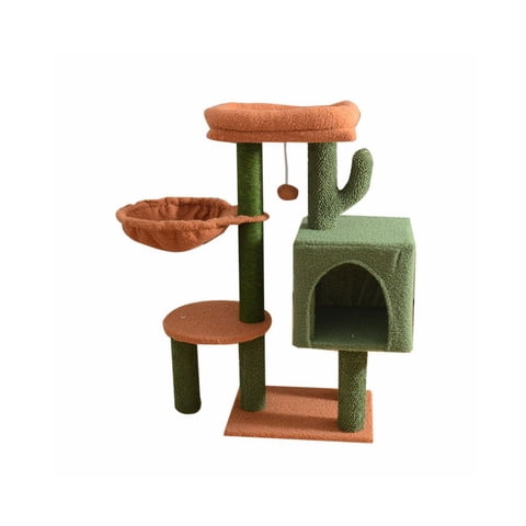 Babyluna - Rascador Gimnasio Para Gatos Con Juguetes Verde