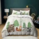 thumbnail image 1 of x1559 Bed SheetsAnimal Duvet Cover Set Cute African Animal Print Twin Bedding Set Microfiber Colorful Jungle Animals Zoo Party Quilt Cover 3-Piece Bedding Set (1 Duvet Cover + 2 Pillow Shams) nj1559, 1 of 5