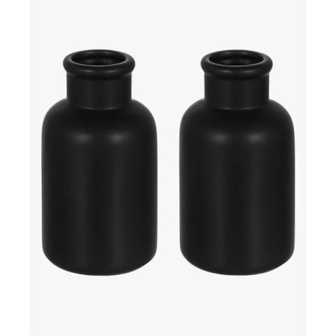 Atlas - Pack De 2 Floreros Negro